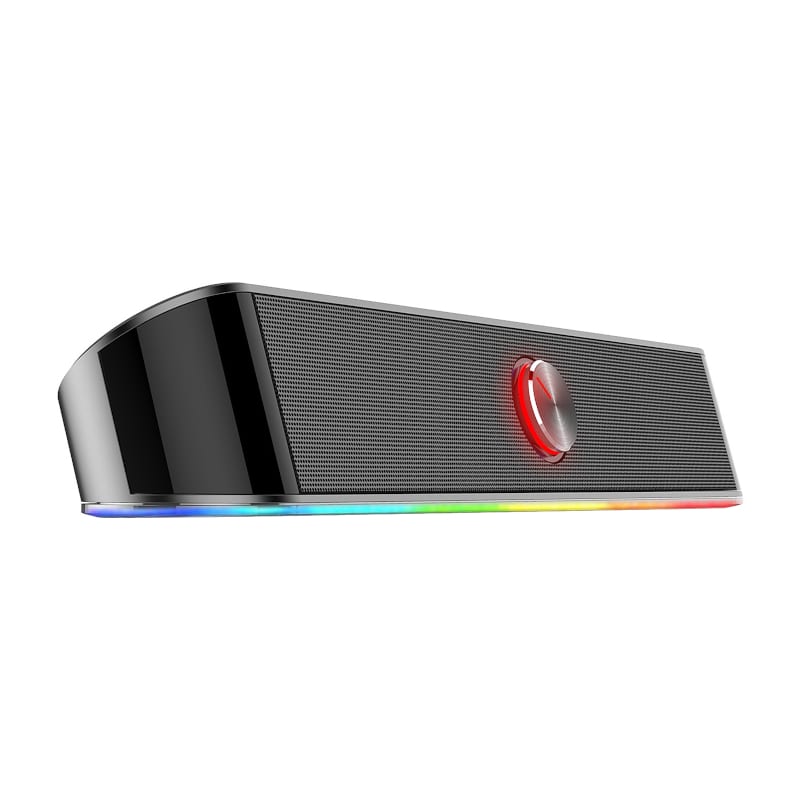 RD-GS560 wr 04 REDRAGON 2.0 Sound Bar ADIEMUS 2 x 3W RGB USB|Aux PC Gaming Speaker - Black