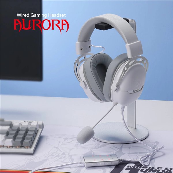 RD-H376WG REDRAGON-OVER-EAR-AURORA-WH wr 02 REDRAGON Over-Ear AURORA Gaming Headset - White