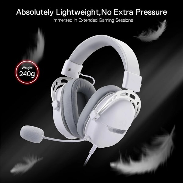 RD-H376WG REDRAGON-OVER-EAR-AURORA-WH wr 05 REDRAGON Over-Ear AURORA Gaming Headset - White