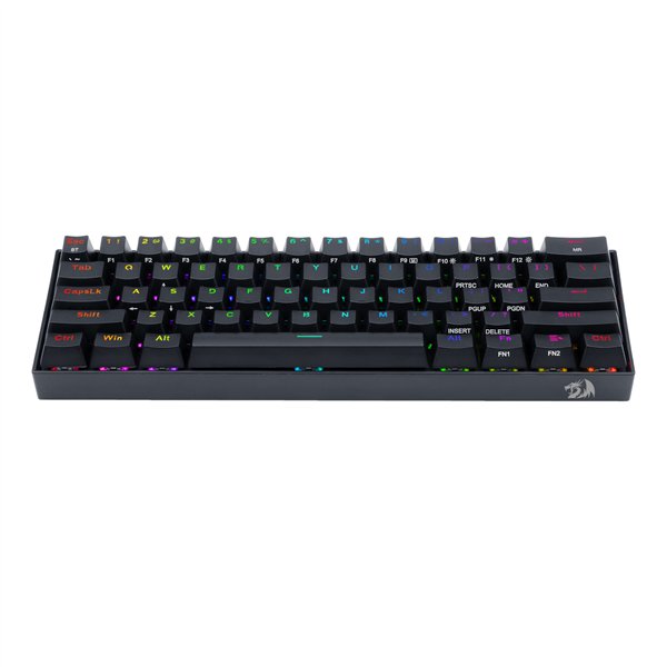 REDRAGON DRACONIC PRO Mechanical 61 Key|Bluetooth 5.0|RGB 9 Colour Modes|Rechargable Battery|Type-C Charging Cable Gaming Keyboard - Black
