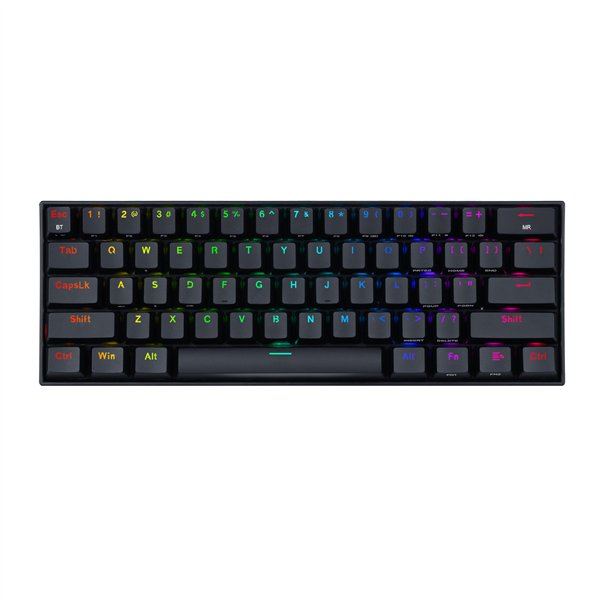 REDRAGON DRACONIC PRO Mechanical 61 Key|Bluetooth 5.0|RGB 9 Colour Modes|Rechargable Battery|Type-C Charging Cable Gaming Keyboard - Black