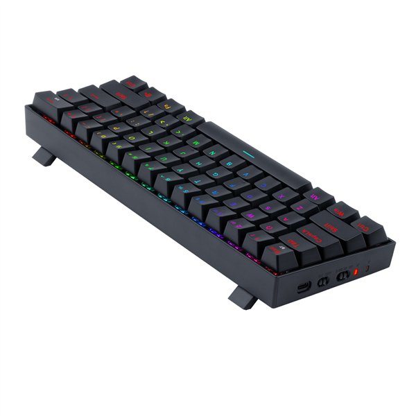 REDRAGON DRACONIC PRO Mechanical 61 Key|Bluetooth 5.0|RGB 9 Colour Modes|Rechargable Battery|Type-C Charging Cable Gaming Keyboard - Black
