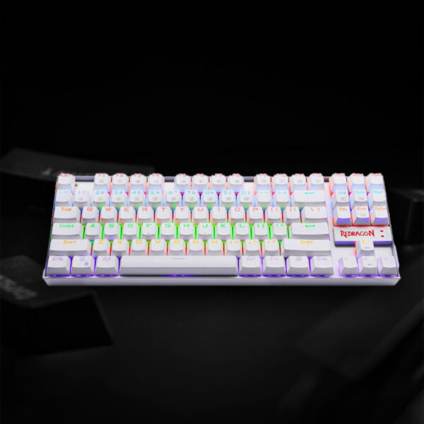 RD-K552W-RGB wr 03b REDRAGON KUMARA Mechanical 87 Key|RGB Backlit Gaming Keyboard - White