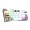 Redragon K617 FIZZ 60% Wired RGB Gaming Keyboard - White/Grey