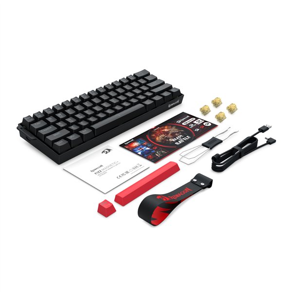 RD-K617RGB-MP Redragon-FIZZ-Magnetic-Plus-60-RGB-Gaming-Keyboard-Black wr 06a Redragon FIZZ Magnetic Plus 60% RGB Gaming Keyboard - Black