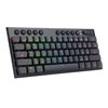 REDRAGON Horus Mini 61Key Red Switch RGB Low Profile Gaming Mechanical Keyboard - Black