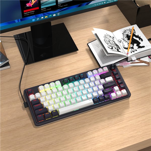 RD-K673WB-RGB-M Redragon-K673-UCAL-75-Magnetic-Ultramag-Switch-Wired-Keyboard-Black wr 06a Redragon K673 UCAL 75% Magnetic Ultramag Switch Wired Keyboard - Black