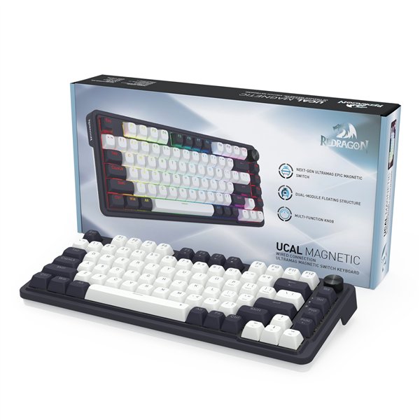 RD-K673WB-RGB-M Redragon-K673-UCAL-75-Magnetic-Ultramag-Switch-Wired-Keyboard-Black wr 07a Redragon K673 UCAL 75% Magnetic Ultramag Switch Wired Keyboard - Black