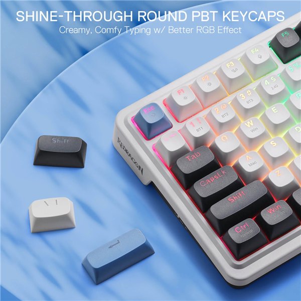 RD-K719WGB-RGB-PRO Redragon-K719WGB-GALATIN-PRO-Full-sized-RGB-Wireless-Gaming-Keyboard-White wr 03b Redragon K719WGB GALATIN RGB PRO Full sized Wireless Gaming Keyboard - White