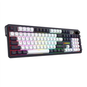 Redragon K762WB-RGB-PRO LCD Full-size Gasket Mechanical Keyboard - Black
