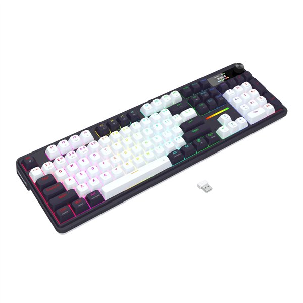 RD-K762WB-RGB-PRO Redragon-K762WB-RGB-PRO-LCD-Full-size-Gasket-Mechanical-Keyboard-Black wr 02a Redragon K762WB-RGB-PRO LCD Full-size Gasket Mechanical Keyboard - Black