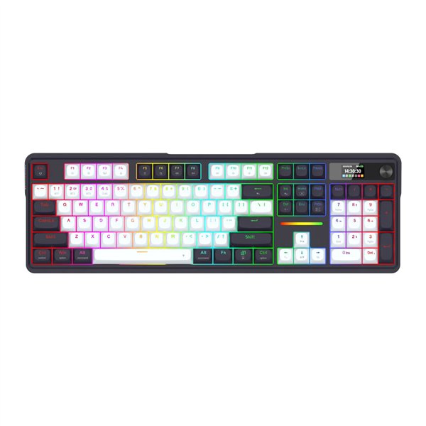 RD-K762WB-RGB-PRO Redragon-K762WB-RGB-PRO-LCD-Full-size-Gasket-Mechanical-Keyboard-Black wr 03a Redragon K762WB-RGB-PRO LCD Full-size Gasket Mechanical Keyboard - Black