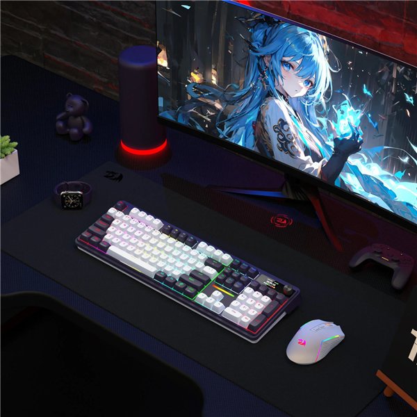 RD-K762WB-RGB-PRO Redragon-K762WB-RGB-PRO-LCD-Full-size-Gasket-Mechanical-Keyboard-Black wr 06a Redragon K762WB-RGB-PRO LCD Full-size Gasket Mechanical Keyboard - Black