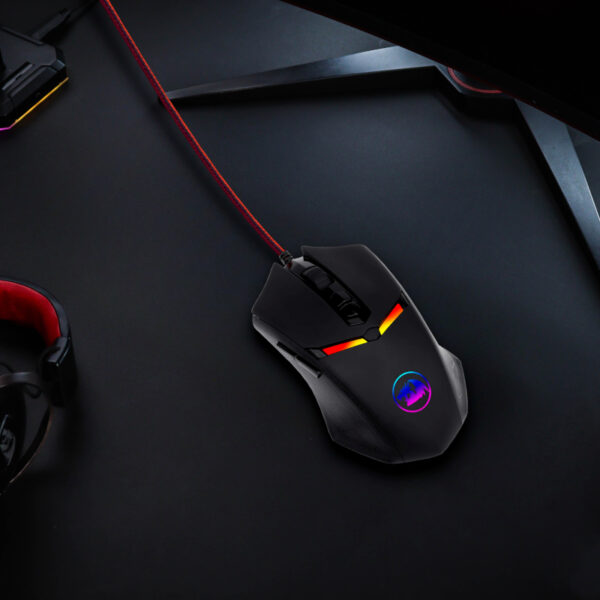 RD-M602-1 wr 08a Redragon NEMEANLION 2 7200DPI Wired Gaming Mouse - Black