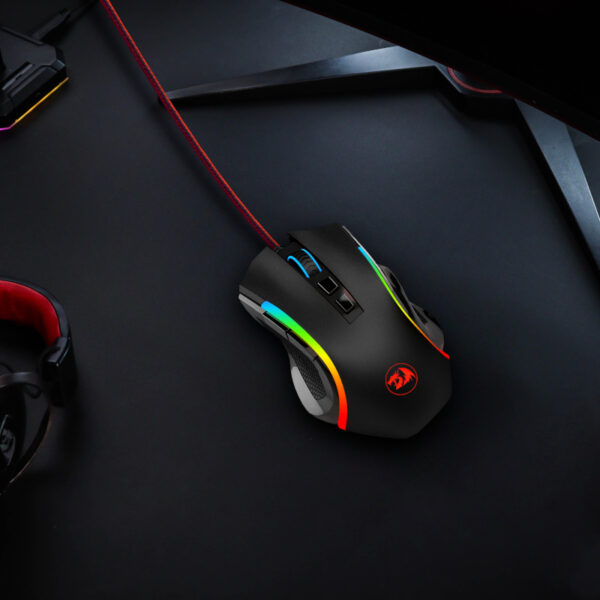RD-M607 wr 06a REDRAGON GRIFFIN 7200DPI Gaming Mouse - Black