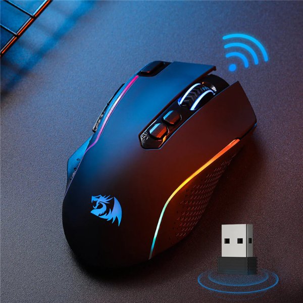 RD-M810RGB-PRO wr 07 REDRAGON Taipan Pro 10000DPI RGB Wireless Gaming Mouse - Black