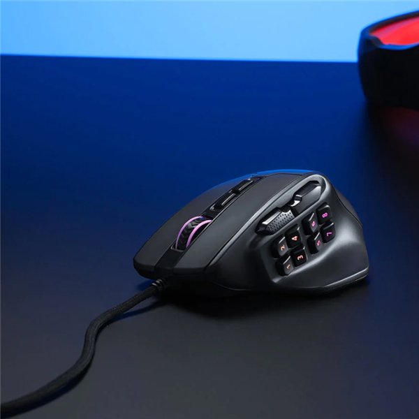 RD-M811-RGB wr 06 REDRAGON Aatrox 6200DP RGB MMO Gaming Mouse - Black