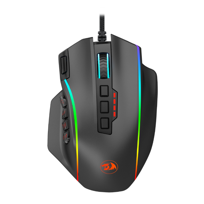 RD-M901-K-2 wr 01 REDRAGON PERDICTION 4 12400DPI RGB MMO Ergo Gaming Mouse - Black