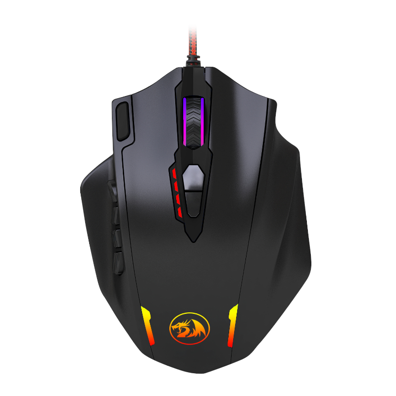 RD-M908 wr 01a REDRAGON IMPACT 12400DPI MMO Gaming Mouse - Black