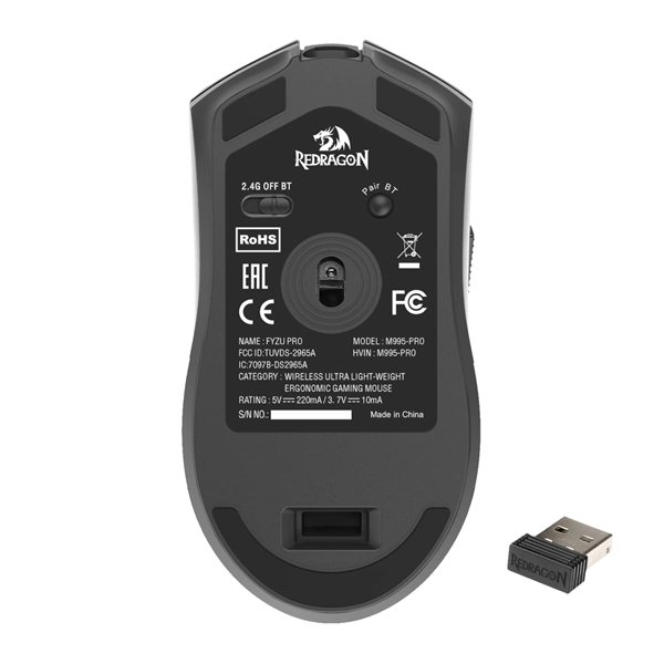 Redragon FYZU M995 PRO Wireless Gaming Mouse - Black