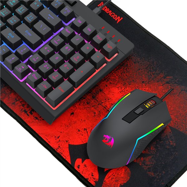 RD-S148 Redragon-4IN1-Gaming-Combo wr 06 Redragon 4-in-1 Keyboard | Mouse | Mousepad | RGB Headset Gaming Combo