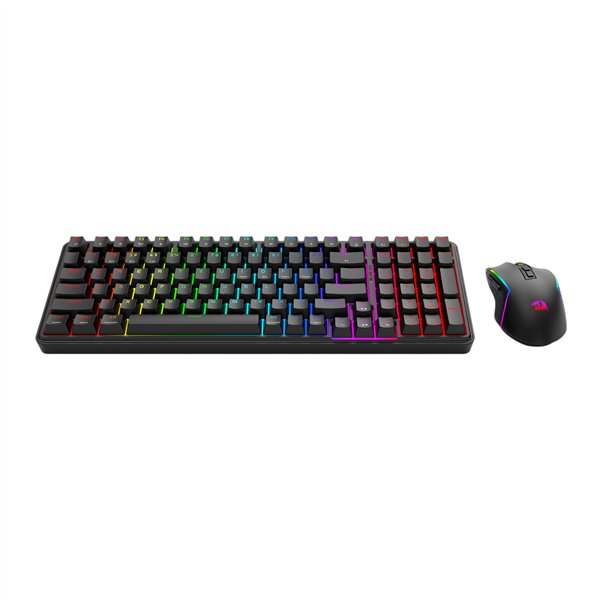 Redragon S162 RGB 3-Mode Wireless Mechanical Gaming Keyboard and Mouse Combo - Black