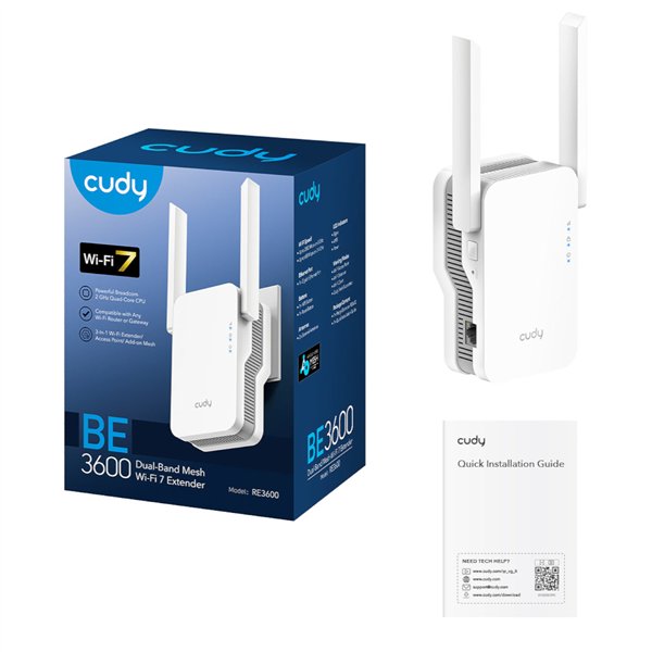 RE3600 Cudy-BE3600-Dual-Band-Mesh-Wifi-7-Extender 04 Cudy BE3600 Dual-Band Wi-Fi 7 Mesh Range Extender (Wall Plug) - White