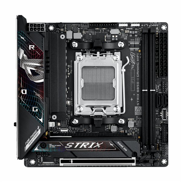 ROG-STRIX-B850-I-GAMING Asus-ROG-Strix-B850-I-Gaming-WiFi-AM5-Mini-ITX-Gaming-Motherboard wr 02a Asus ROG Strix B850-I Gaming WiFi AM5 Mini-ITX Gaming Motherboard