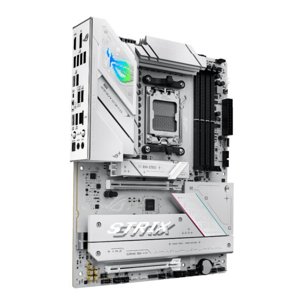 ROGSTRIXB850-AGAMINGWIFI Asus-ROG-Strix-B850-A-Gaming-Wi-Fi-AM5-ATX-Motherboard-White wr 03 ASUS ROG STRIX B850-A Gaming AM5 ATX Gaming Motherboard