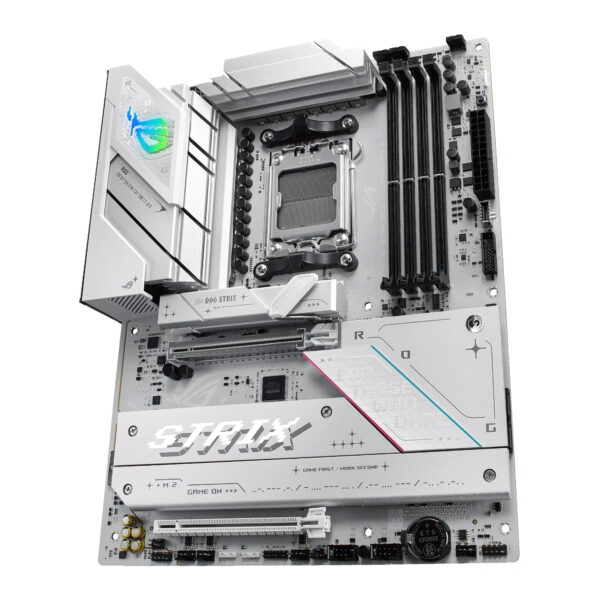 ROGSTRIXB850-AGAMINGWIFI Asus-ROG-Strix-B850-A-Gaming-Wi-Fi-AM5-ATX-Motherboard-White wr 04 ASUS ROG STRIX B850-A Gaming AM5 ATX Gaming Motherboard