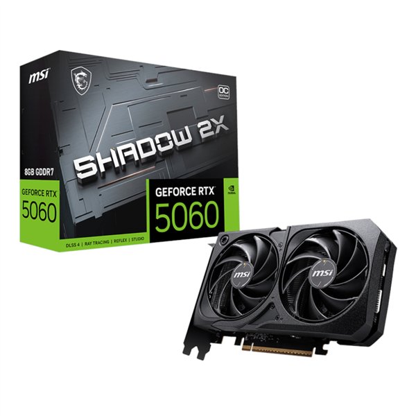 MSI GeForce RTX 5060 SHADOW 2X OC 8GB Graphics Card