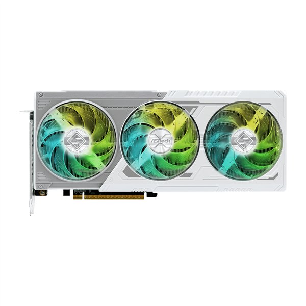 RX9060XTSTEELLEGEND16G ASRock-AMD-Radeon-RX-9060-XT-Steel-Legend-16GB-OC-Graphics-Card-White wr 02 ASRock Radeon RX9060 XT Steel Legend 16G Graphics Card
