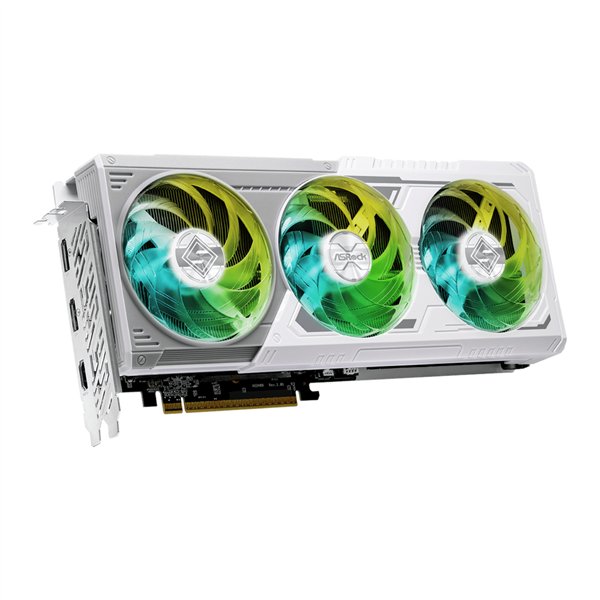 RX9060XTSTEELLEGEND16G ASRock-AMD-Radeon-RX-9060-XT-Steel-Legend-16GB-OC-Graphics-Card-White wr 03 ASRock Radeon RX9060 XT Steel Legend 16G Graphics Card