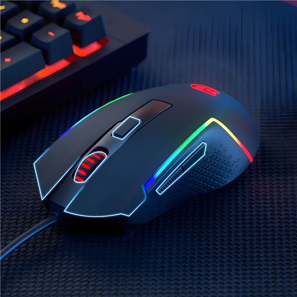 Redragon-m616-trdon-wr-03 Redragon M616 TRIDENT 10000DPI RGB Gaming Mouse - Black