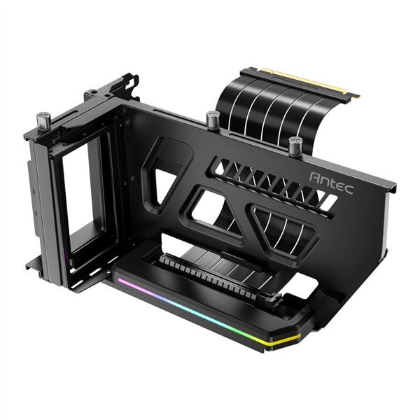 SHIFT-ARGB-BLK wr 01 Antec SHIFT ARGB Vertical GPU Bracket with PCIe 4.0 Riser Cable - Black