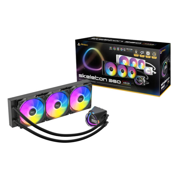 SKELETON-360-ARGB Antec-Skeleton-360-ARGB-360mm-AIO-Liquid-Cooler-Black wr 06 Antec Skeleton 360 ARGB CPU Liquid Cooler Black