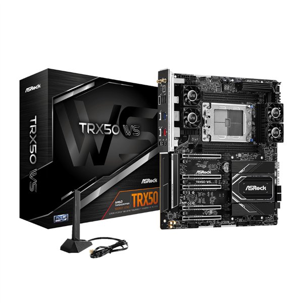 TRX50WS wr 01a ASRock TRX50 WS AMD TR5 EATX Gaming Motherboard