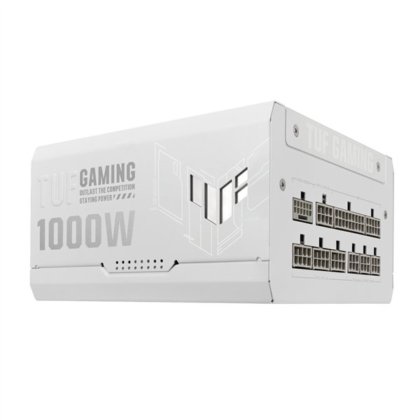 TUF-GAMING-1000G-WHITE Asus-TUF-Gaming-1000W-80-PLUS-Gold-ATX-Modular-Power-Supply-White wr 03a Asus TUF Gaming 1000W 80 PLUS Gold ATX Modular Power Supply - White
