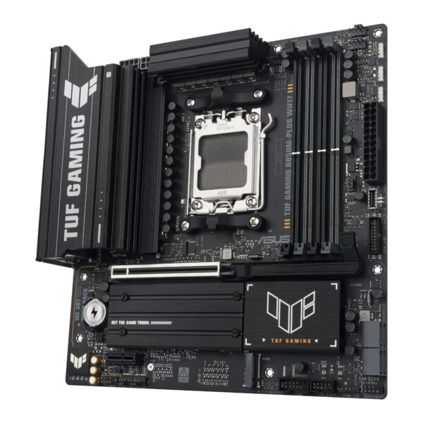 TUFGAMINGB850MPLUSWIFI7 ASUS-TUF-Gaming-B850M-Plus-WIFI-AMD-AM5-M-ATX-Gaming-Motherboard wr 04a ASUS TUF Gaming B850M-Plus WIFI AMD AM5 M-ATX Gaming Motherboard
