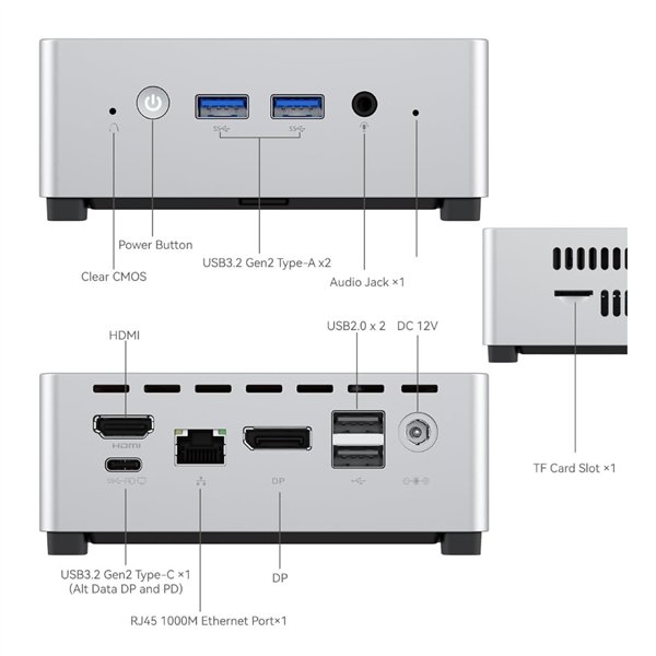 UN100S wr 03a MINISFORUM UN100S Intel N100 Processor Barebone