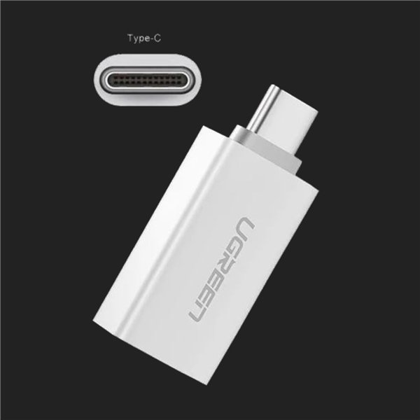 US173-30155 Ugreen-US173-USB-A-to-USB-Type-C-Adapter-White wr 02 UGREEN US173 USB-A to USB Type-C Adapter - White