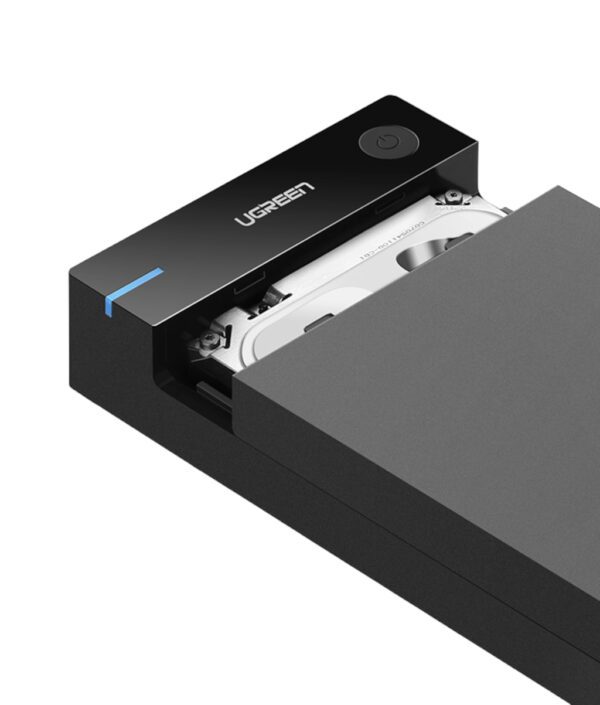 US222-50422 UGreen-3.5-Hardrive-USB-3.0-Enclosure 02 UGREEN 3.5" SATA Hard Drive USB 3.0 Enclosure 5Gbps – Black