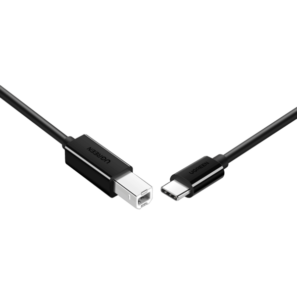 UGreen USB Type-C to B Male Printing Cable 2m - Black