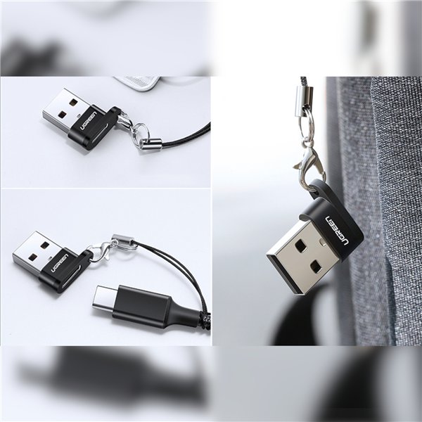 US280-50568 UGreen-US280-USB-A-to-USB-Type-C-Adapter wr 02 UGREEN USB A Male to USB Type-C Female Adapter (Black)