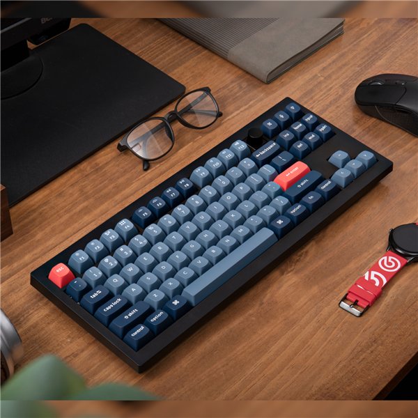 Keychron V3 Max QMK/VIA 80% Wireless Custom Mechanical Keyboard (Red Switch) – Carbon Black