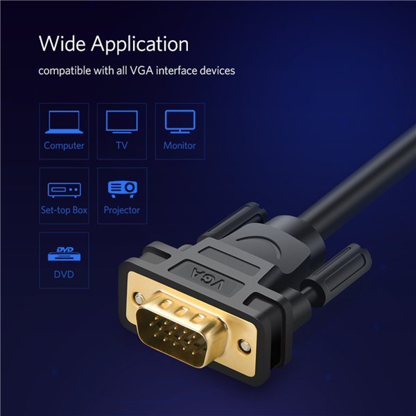UGREEN VG101 VGA Male to Male Cable 3M