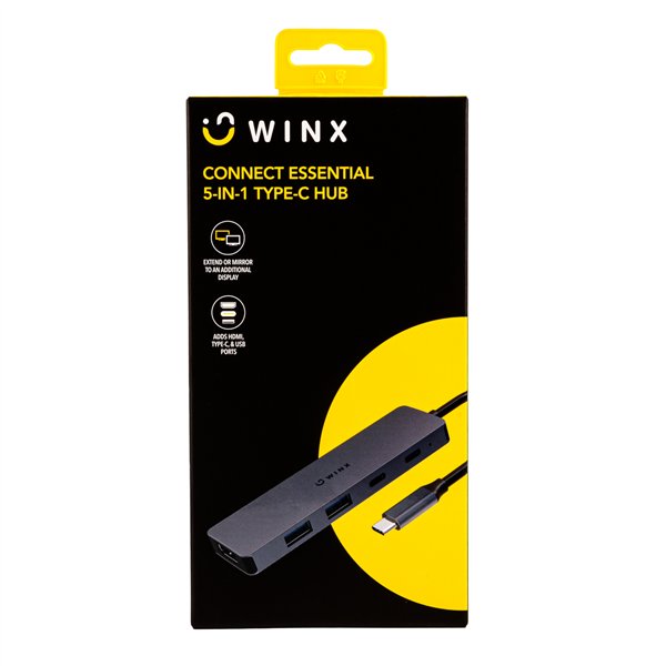 WINX WX-HB110 Connect-Essential-5-in-1-Type-C-Hub-Packaging-0142-Edit1500x1500-96DPI WINX CONNECT Essential 5-in-1 Type-C Hub
