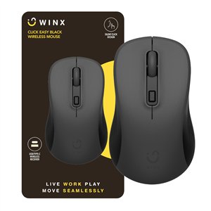 WINX CLICK Easy 1600DPI 2.4GHz Wireless Mouse - Black