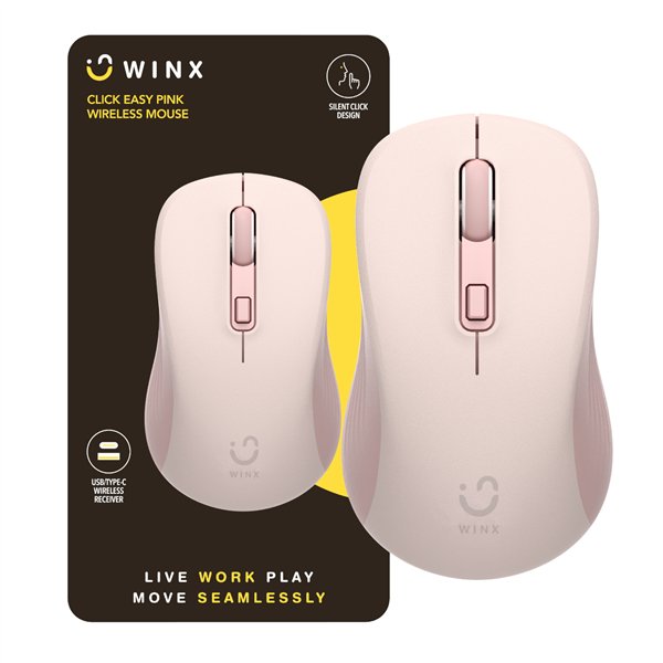 WX-KB110 WINX CLICK Easy 1600DPI Wireless-Mouse Pink wr 01a WINX CLICK Easy 1600DPI 2.4GHz Wireless Mouse - Pink