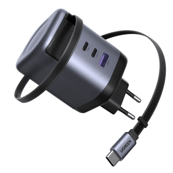 X616-65828 UGREEN Nexode 100W Charger with Retracta wr 01 UGREEN Nexode 100W Charger with Retractable USB Type-C Cable